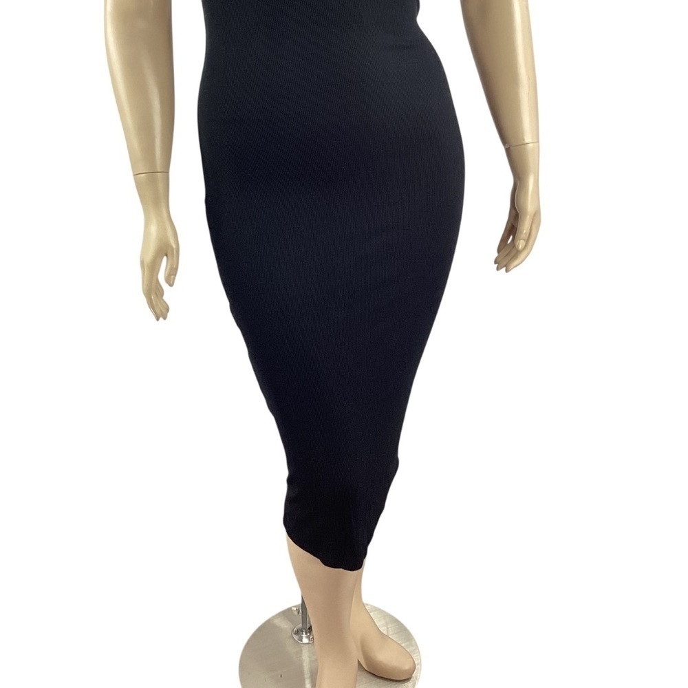 LNA Rilynn Rib Racer Dress Black Cutout Back Size XL - Picture 3 of 7